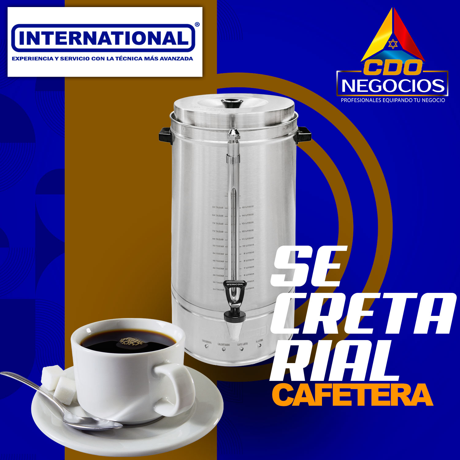Cafetera secretarial international 90 tazas