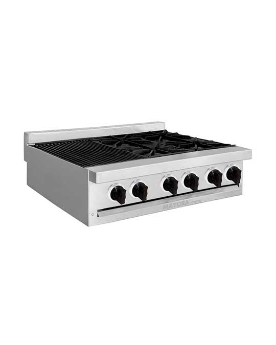 Estufa de mesa con 1 sección de Asador + 2 secciones de Quemador mayora international