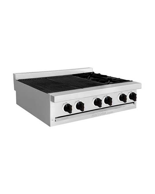 Asador triple 3 secciones EM3-3A mayora international