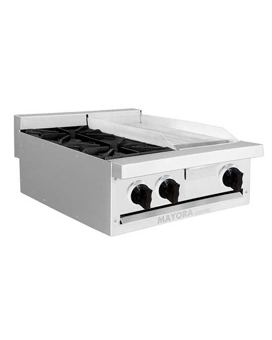 Estufa modular con plancha EM2 1Q+1P mayora international