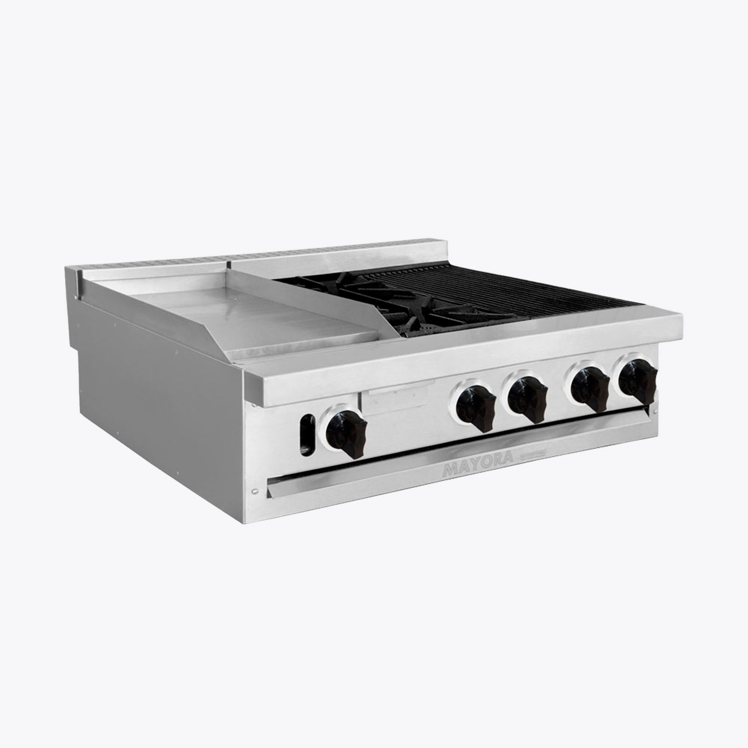 Estufa modular 1 seccion de plancha + 1 seccion de quemadores + 1 seccion de asador international - Mayora