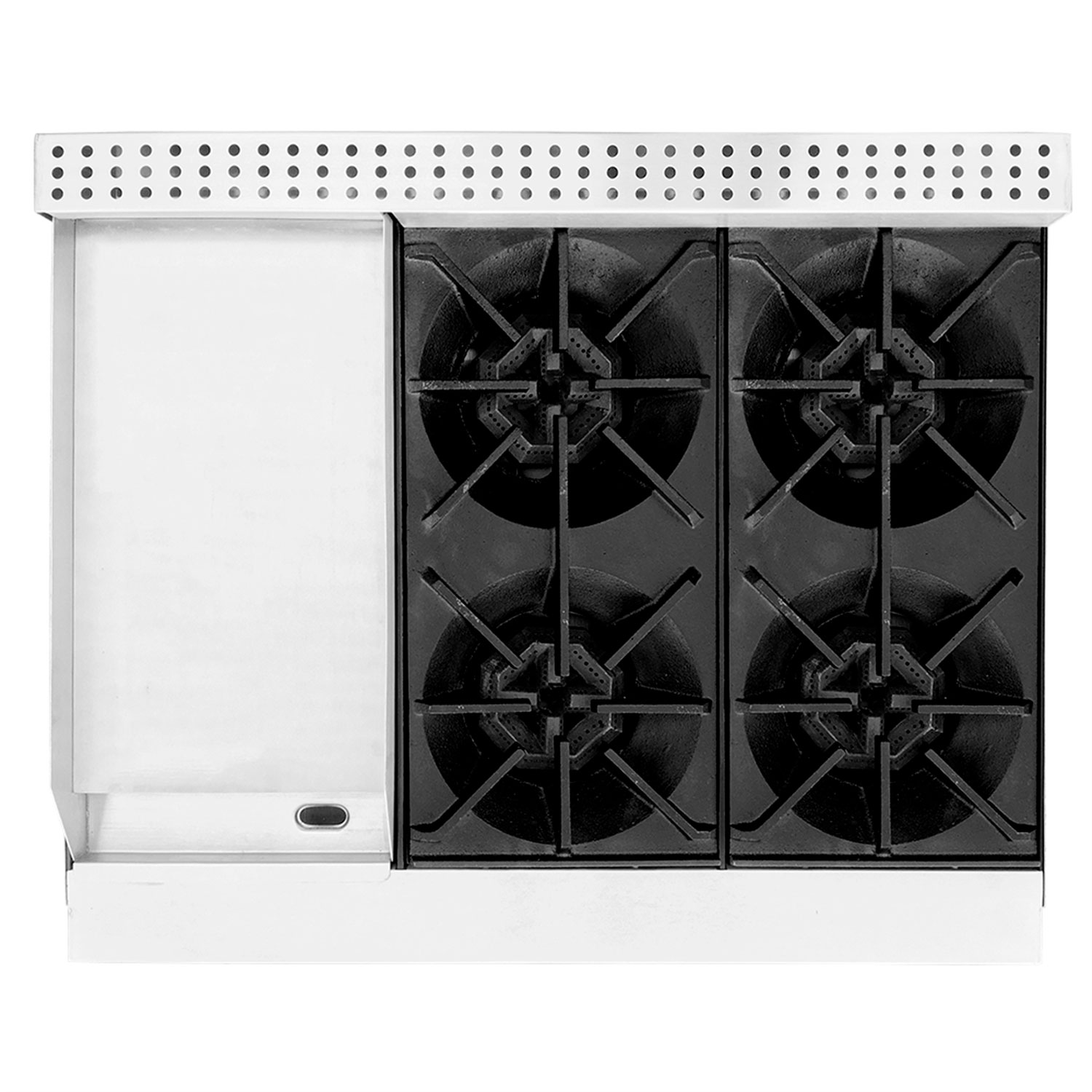 Estufa modular 1 seccion de plancha + 2 secciones de quemadores international - Mayora