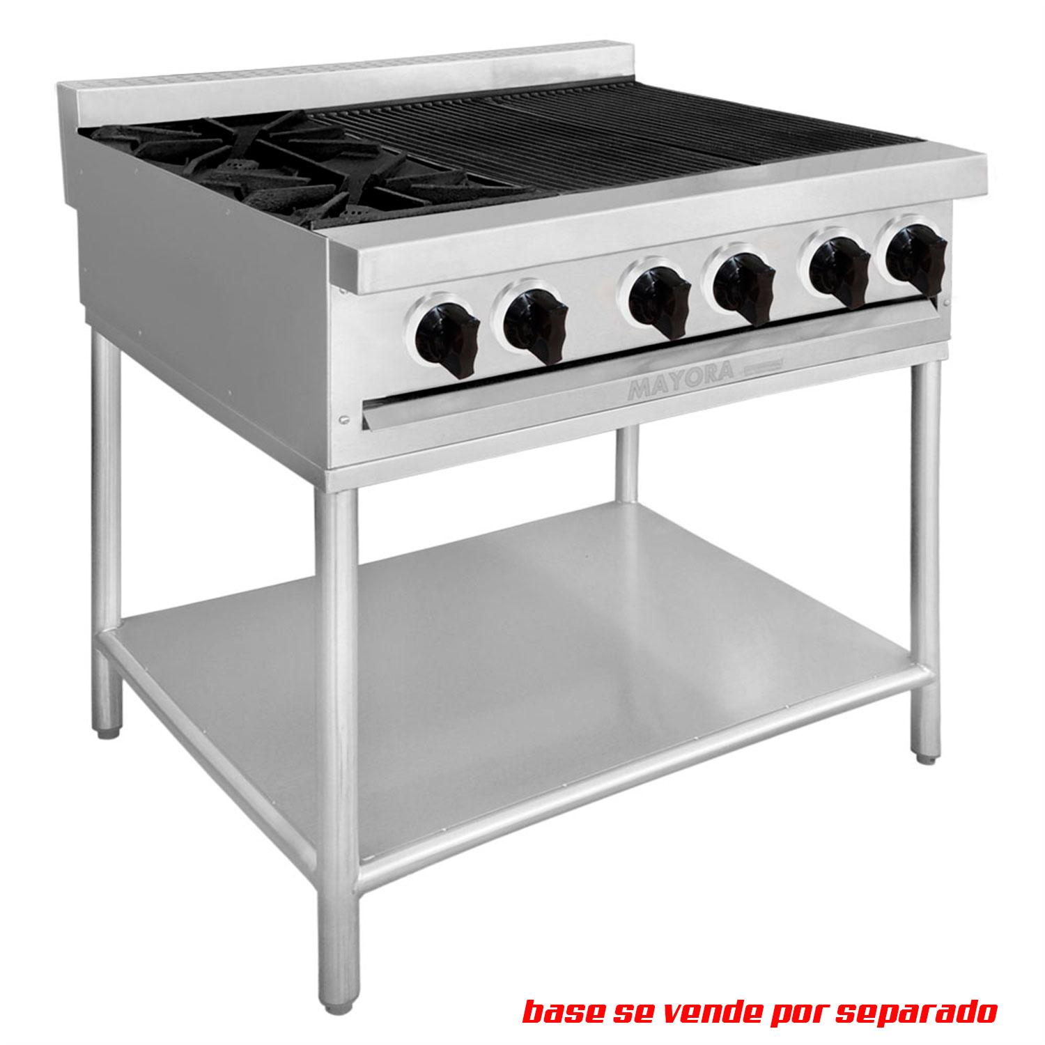 Estufa modular 1 seccion de quemadores + 2 secciones de asador international - Mayora