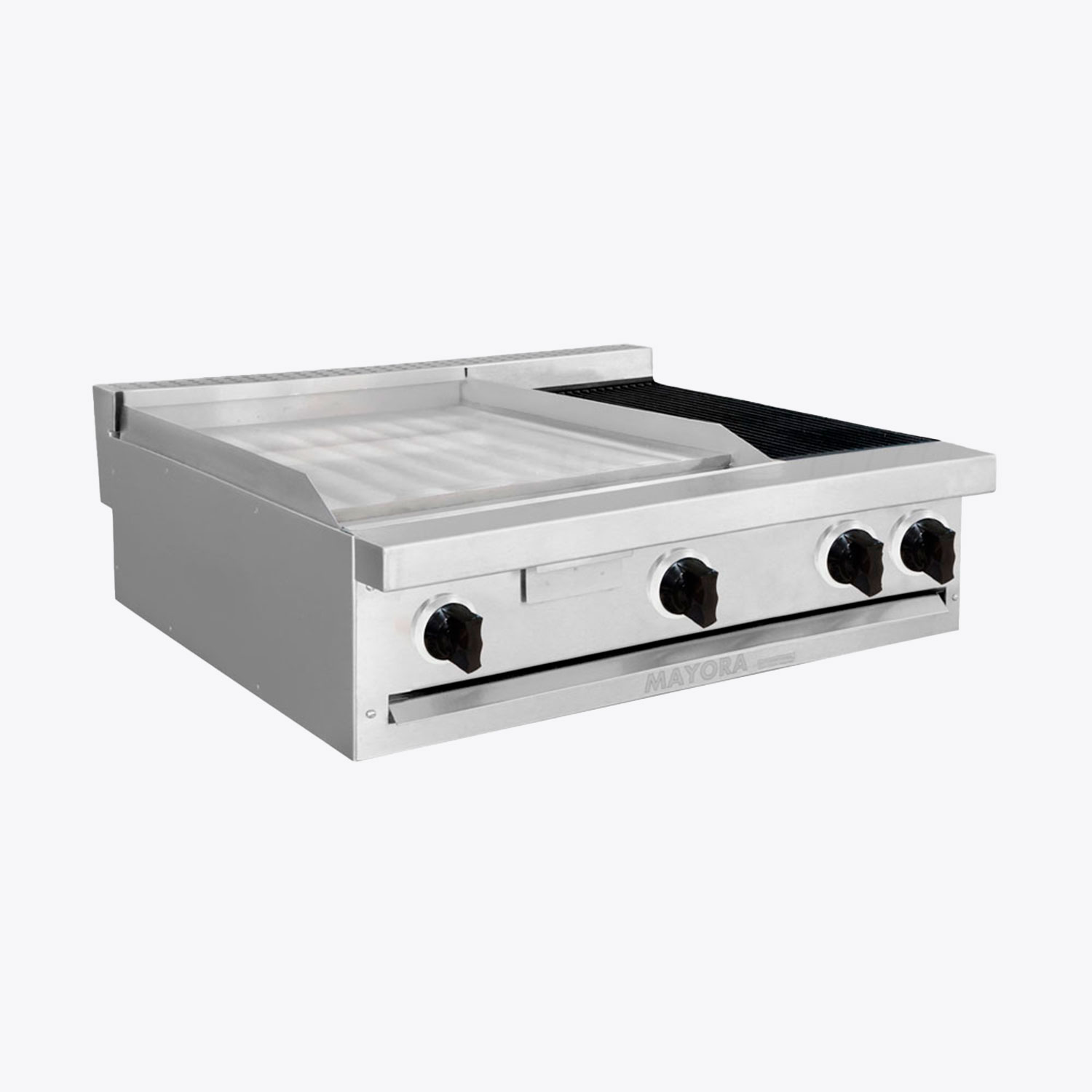 Estufa modular 2 secciones de plancha + 1 seccion de asador international - Mayora