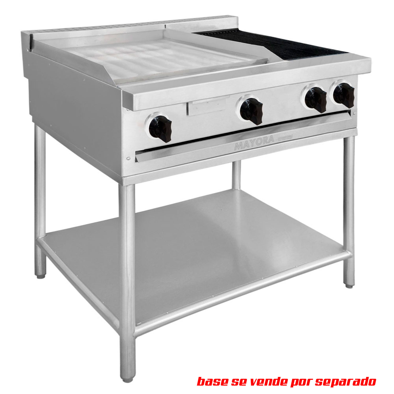 Estufa modular 2 secciones de plancha + 1 seccion de asador international - Mayora