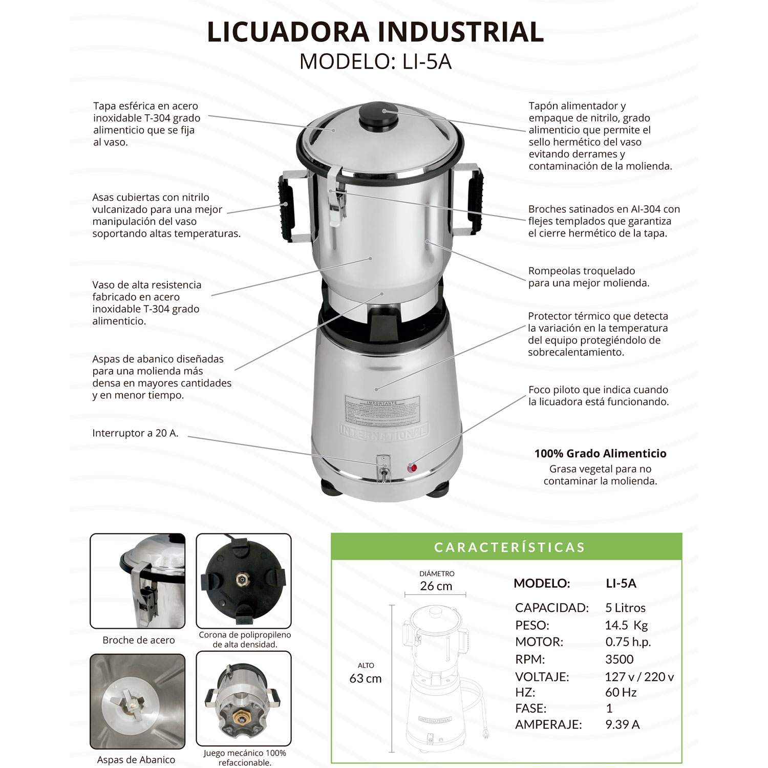 Licuadora industrial international 5 litros