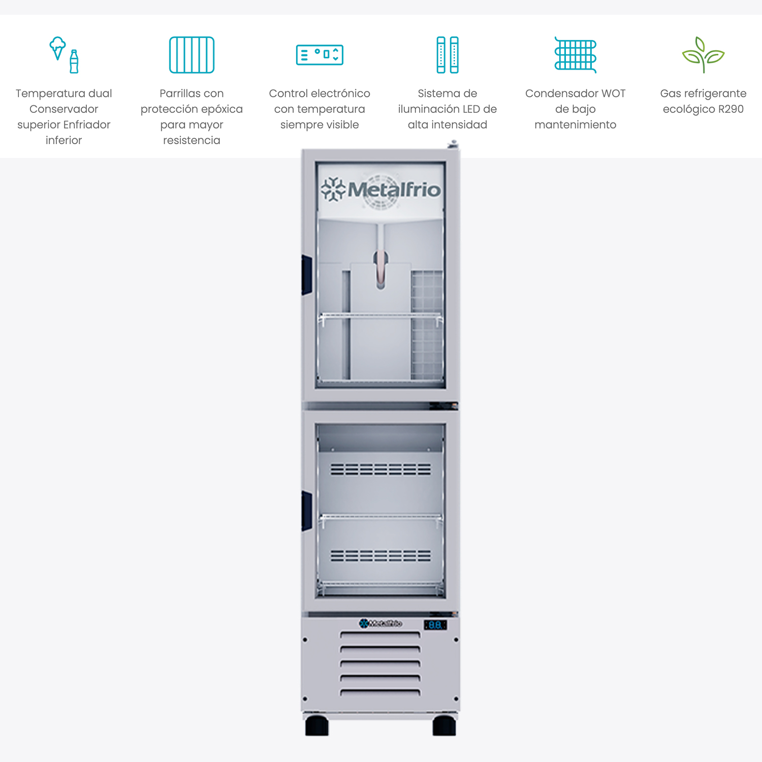 conservador vertical metalfrio VFH08