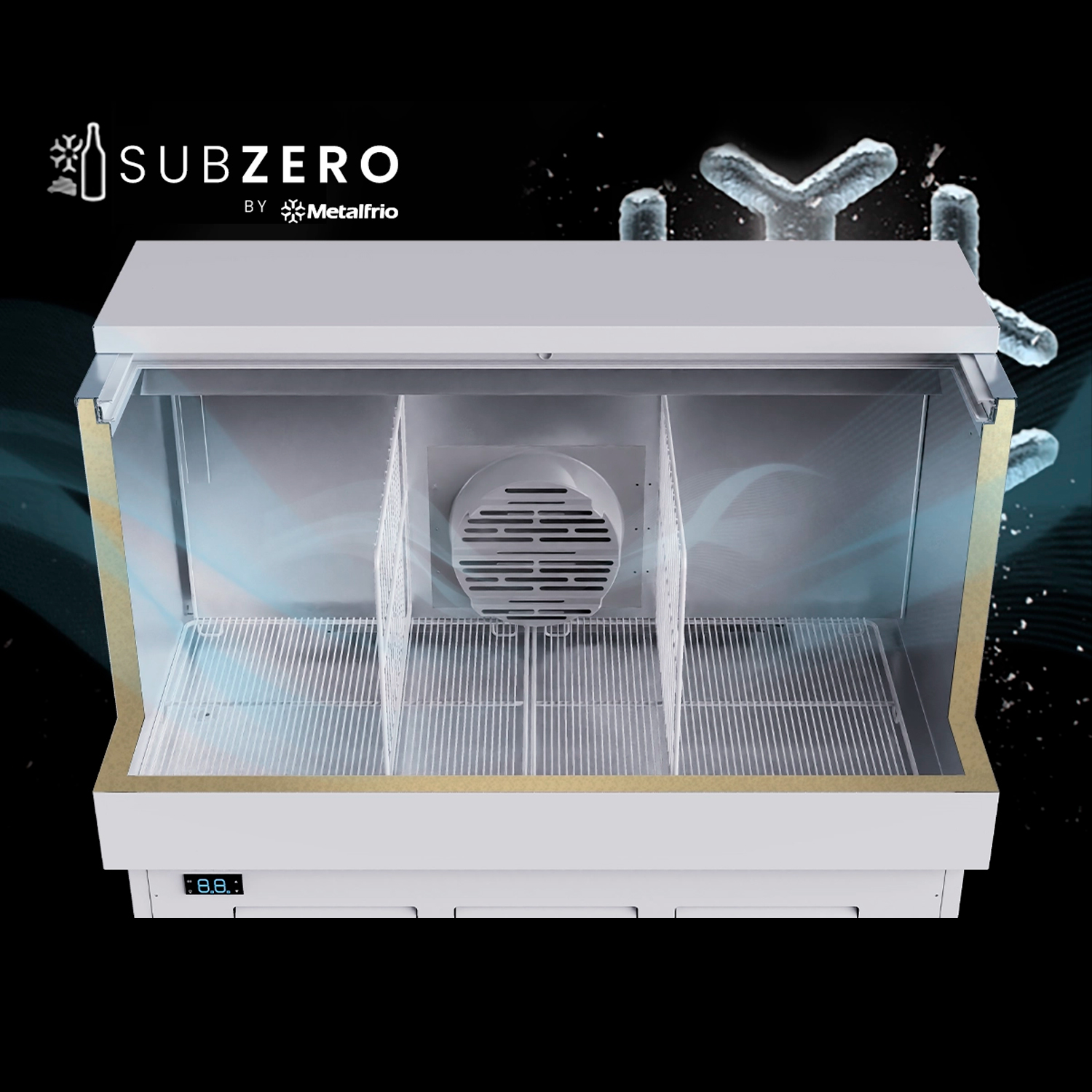 enfriador cervecero sub zero horizontal metalfrio VNH330