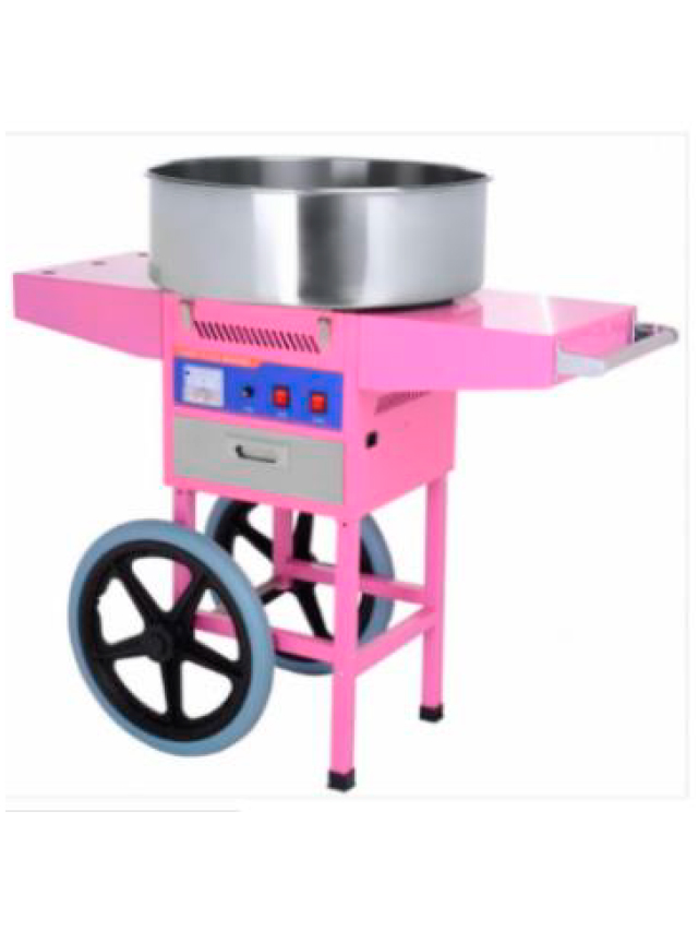 FABRICADORA DE ALGODONES DE AZÚCAR CON CARRITO MARCA MIGSA MODELO BB-HEC-04C