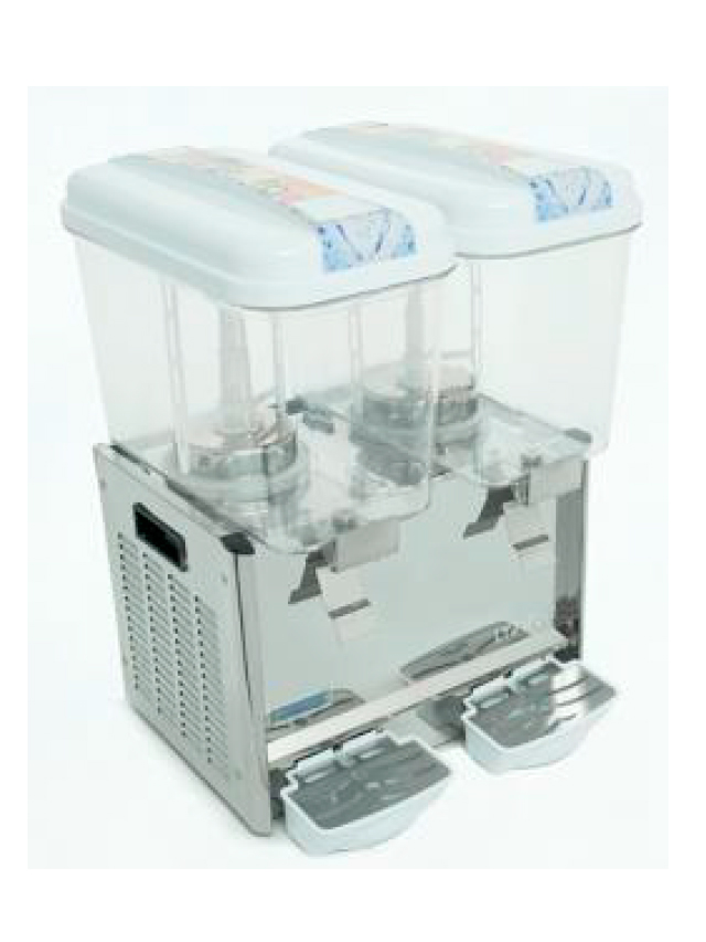 ENFRIADOR DE AGUAS FRESCAS DE DOS TANQUES TIPO FUENTE (SPRAY) MARCA MIGSA MODELO NL-LYP-2X18