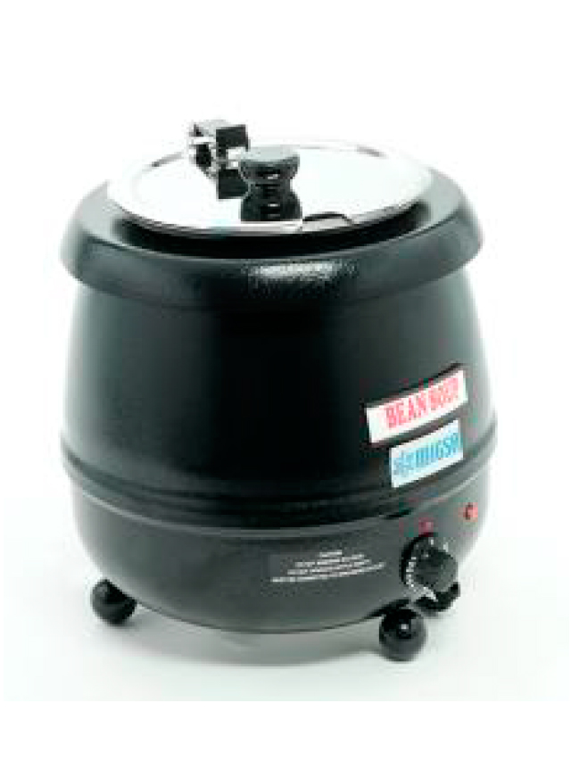 CALENTADOR ELÉCTRICO DE SOPAS EN PINTURA MARTILLADA MARCA MIGSA MODELO AH-SB6000