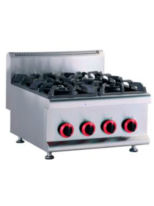 PARRILLA MODULAR DE 4 QUEMADORES A GAS MARCA MIGSA MODELO BB-HGR-605