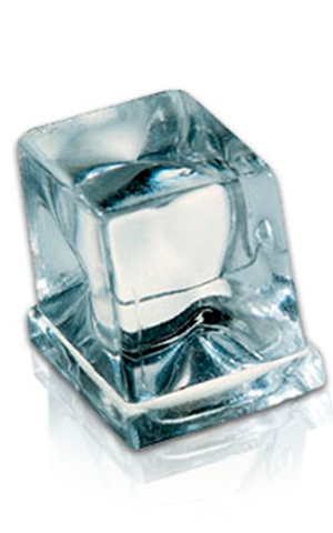 hielo en cubos